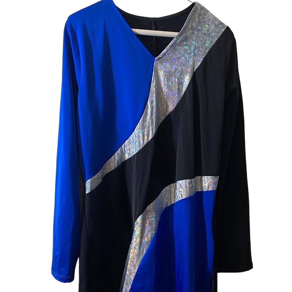 Band Shoppe Iceskating/Cheerleader  Dress Costume Asymmetrical Hem Mullti Color